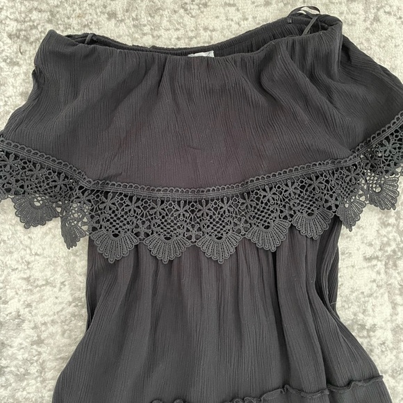 Black Strapless Bohemian Dress (size M) - Picture 2 of 5
